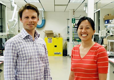 Brooks Kincaid and Christine Ho, recent UC Berkeley graduate students, co-founded a company to make printable batteries.